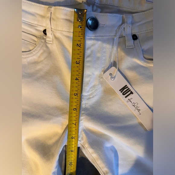 New with Tags Kut from the Kloth size 2 white denim Mia Toothpick Skinny - Picture 13 of 16